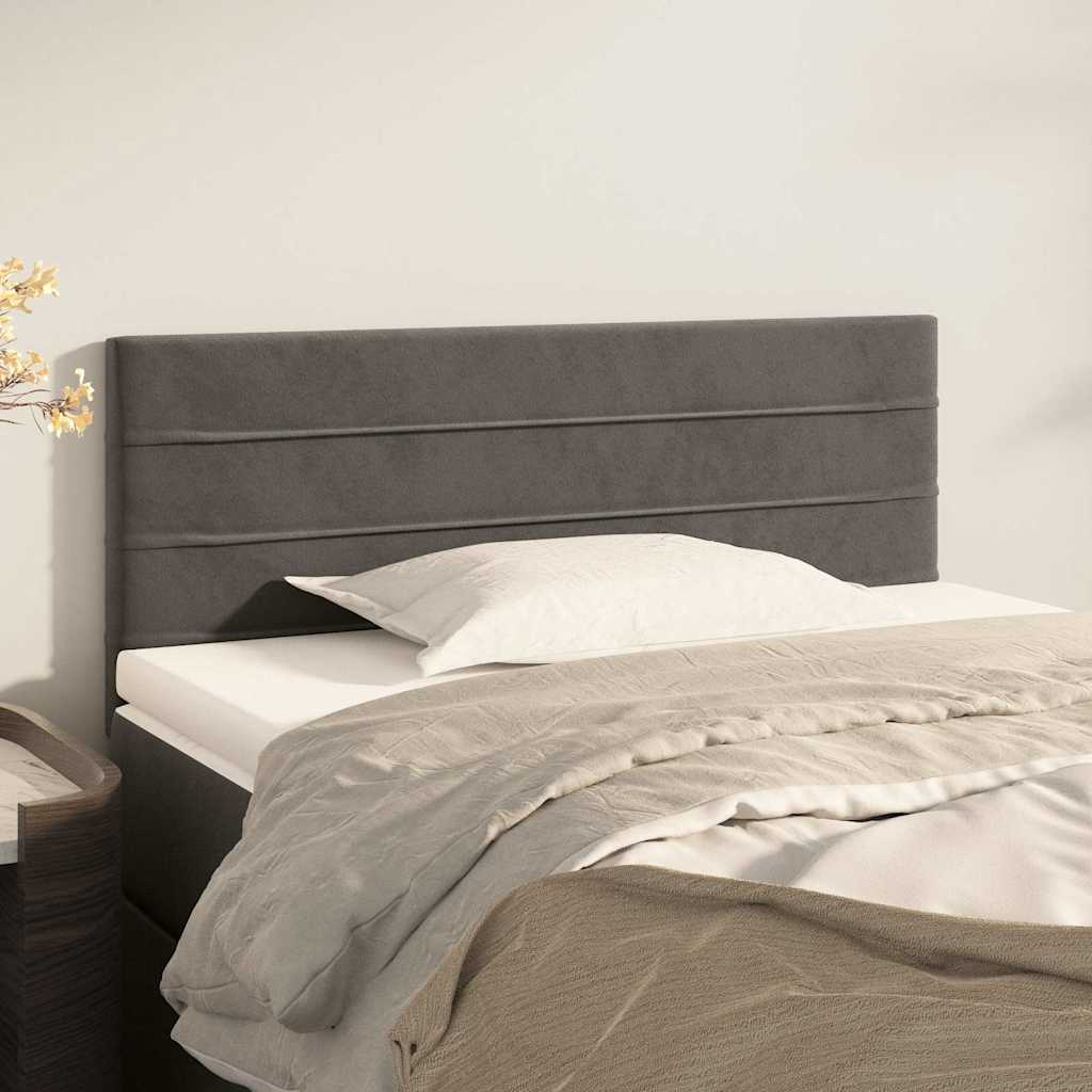 Vidaxl hoofdbord 80x5x78 88 cm fluweel donkergrijs