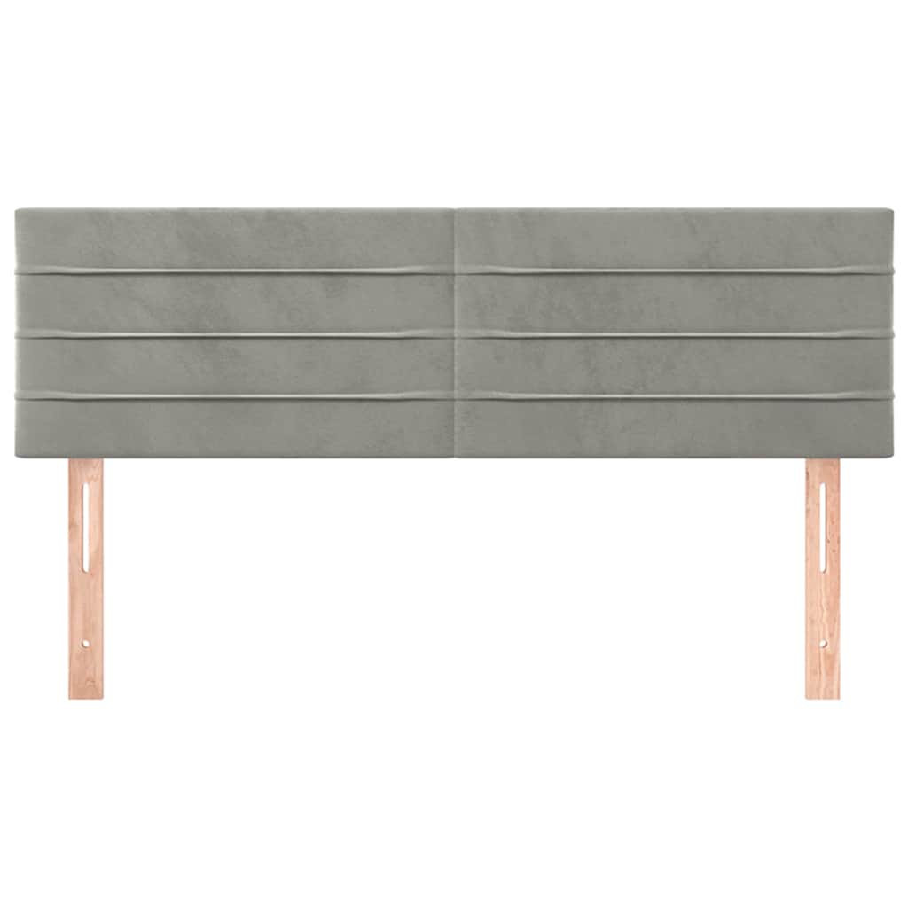 Vidaxl hoofdborden 2 st 72x5x78 88 cm fluweel lichtgrijs