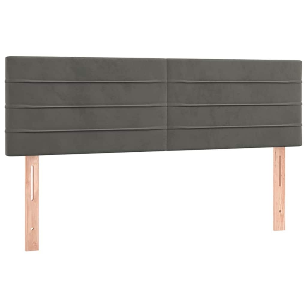 Vidaxl hoofdborden 2 st 72x5x78 88 cm fluweel donkergrijs
