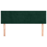 Vidaxl hoofdborden 2 st 72x5x78 88 cm fluweel donkergroen