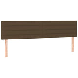 Vidaxl hoofdborden 2 st 80x5x78 88 cm stof donkerbruin