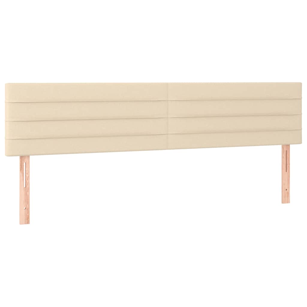 Vidaxl hoofdborden 2 st 80x5x78 88 cm stof crèmekleurig