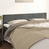 Vidaxl hoofdborden 2 st 80x5x78 88 cm fluweel donkergrijs