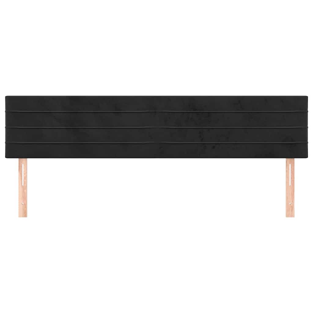 Vidaxl hoofdborden 2 st 80x5x78 88 cm fluweel zwart