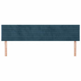 Vidaxl hoofdborden 2 st 80x5x78 88 cm fluweel donkerblauw