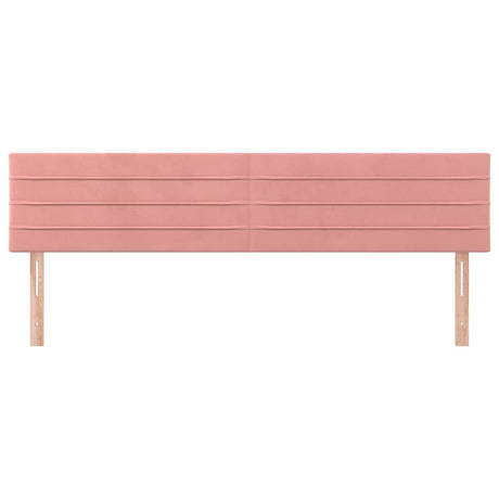 Vidaxl hoofdborden 2 st 80x5x78 88 cm fluweel roze