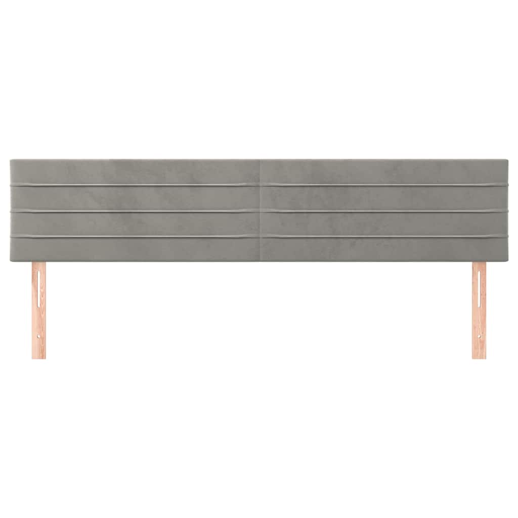 Vidaxl hoofdborden 2 st 90x5x78 88 cm fluweel lichtgrijs