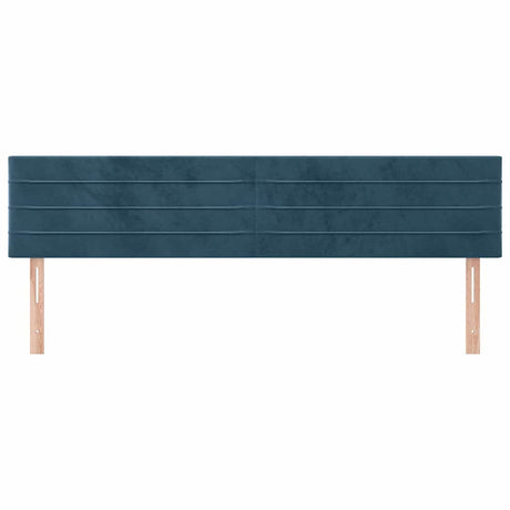 Vidaxl hoofdborden 2 st 90x5x78 88 cm fluweel donkerblauw