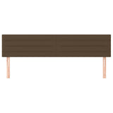 Vidaxl hoofdborden 2 st 100x5x78 88 cm stof donkerbruin