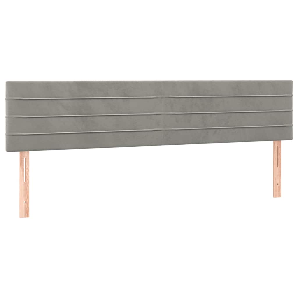 Vidaxl hoofdborden 2 st 100 x 5 x 78 88 cm fluweel lichtgrijs