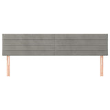 Vidaxl hoofdborden 2 st 100 x 5 x 78 88 cm fluweel lichtgrijs
