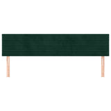 Vidaxl hoofdborden 2 st 100x5x78 88 cm fluweel donkergroen