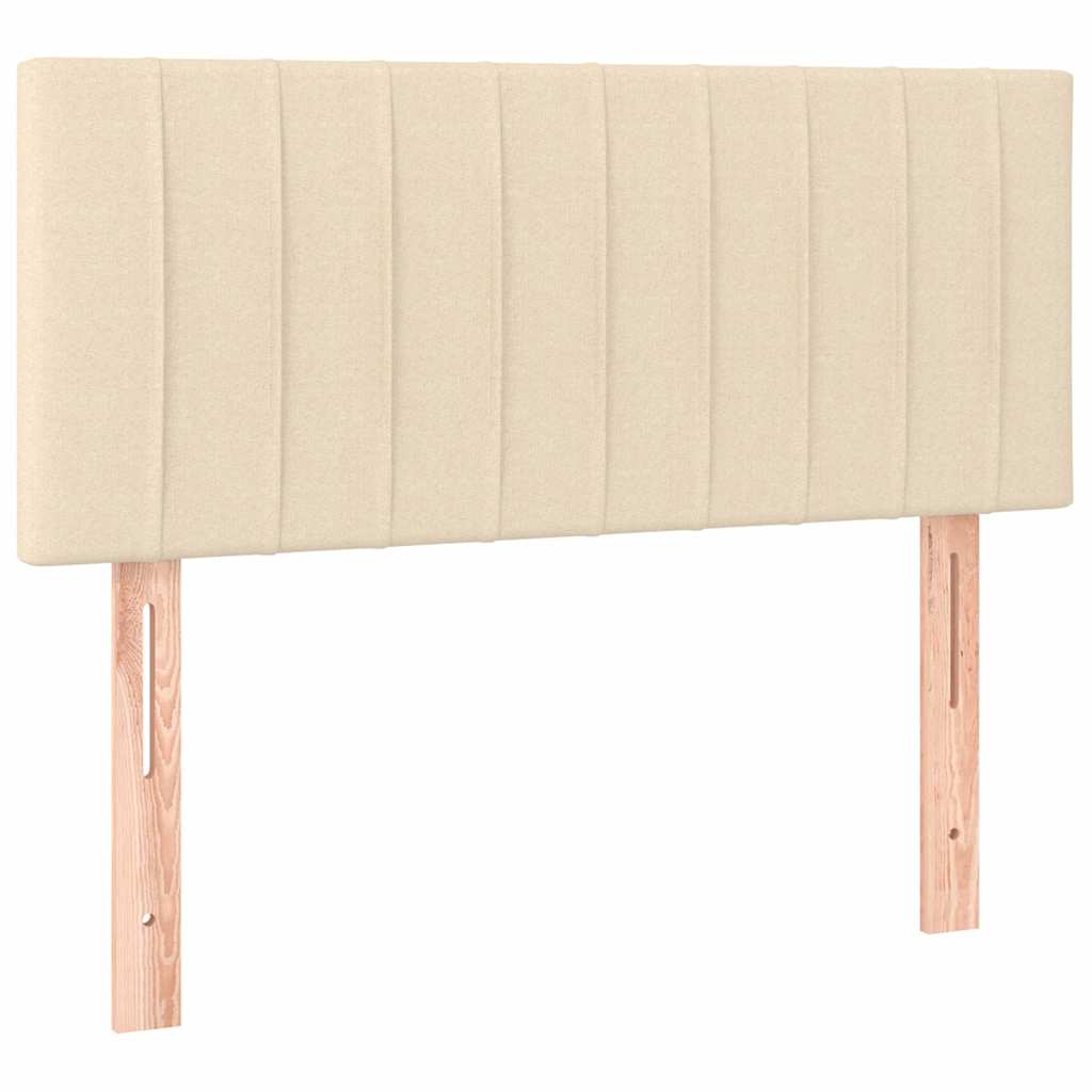 Vidaxl hoofdbord 80x5x78 88 cm stof crèmekleurig