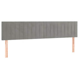 Vidaxl hoofdborden 2 st 80x5x78 88 cm fluweel lichtgrijs