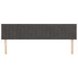 Vidaxl hoofdborden 2 st 80x5x78 88 cm fluweel donkergrijs