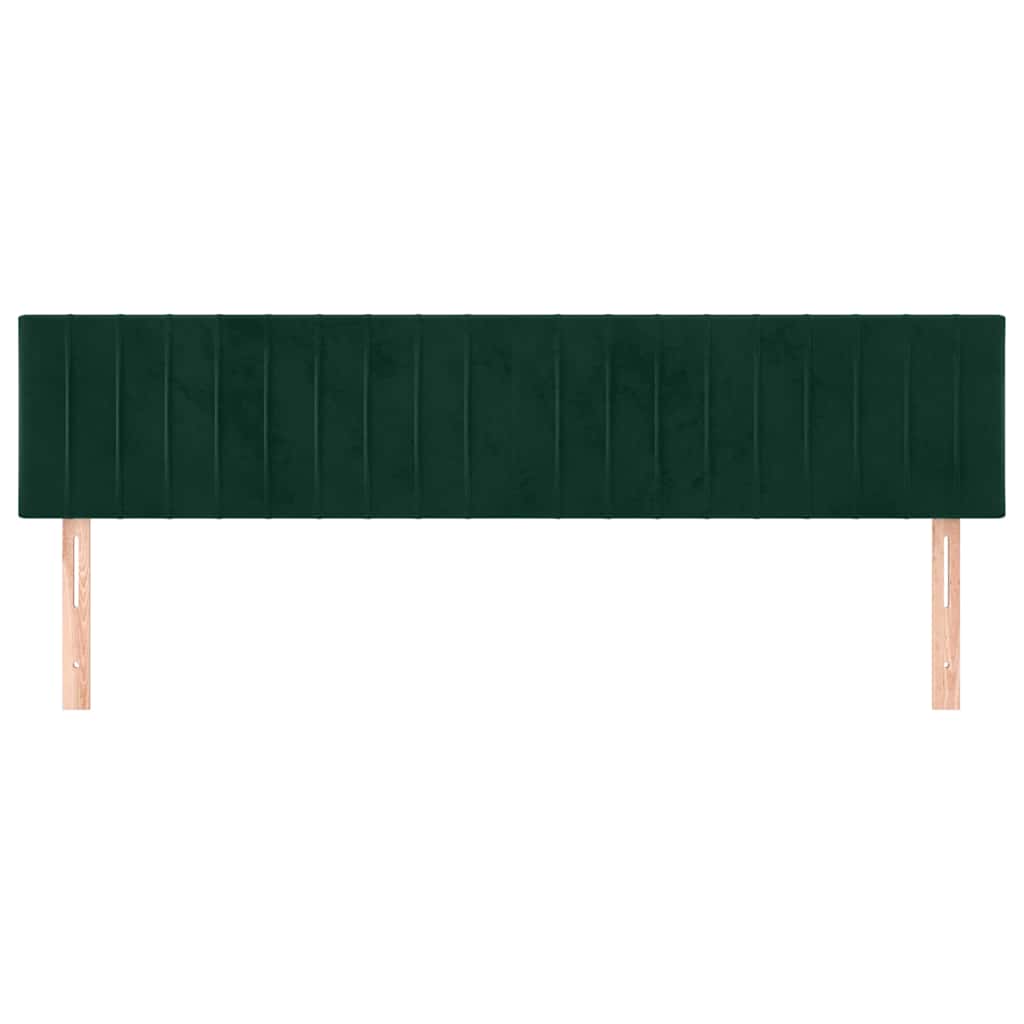 Vidaxl hoofdborden 2 st 80x5x78 88 cm fluweel donkergroen