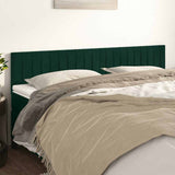 Vidaxl hoofdborden 2 st 80x5x78 88 cm fluweel donkergroen