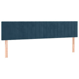Vidaxl hoofdborden 2 st 80x5x78 88 cm fluweel donkerblauw