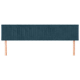 Vidaxl hoofdborden 2 st 80x5x78 88 cm fluweel donkerblauw