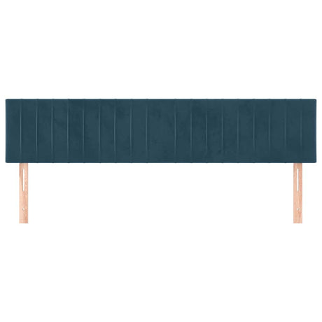 Vidaxl hoofdborden 2 st 80x5x78 88 cm fluweel donkerblauw