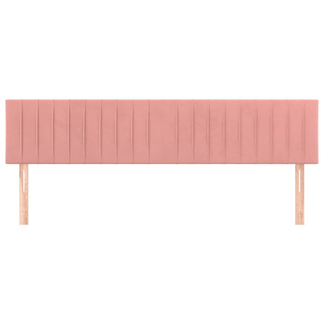 Vidaxl hoofdborden 2 st 80x5x78 88 cm fluweel roze