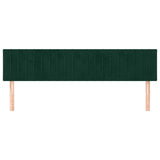 Vidaxl hoofdborden 2 st 90x5x78 88 cm fluweel donkergroen