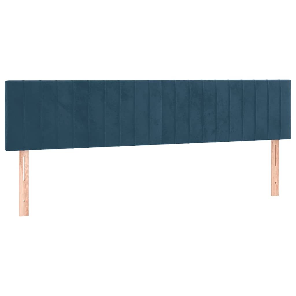 Vidaxl hoofdborden 2 st 90x5x78 88 cm fluweel donkerblauw