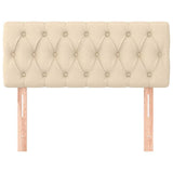 Vidaxl hoofdbord 100x7x78 88 cm stof crèmekleurig