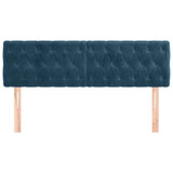 Vidaxl hoofdborden 2 st 72x7x78 88 cm fluweel donkerblauw