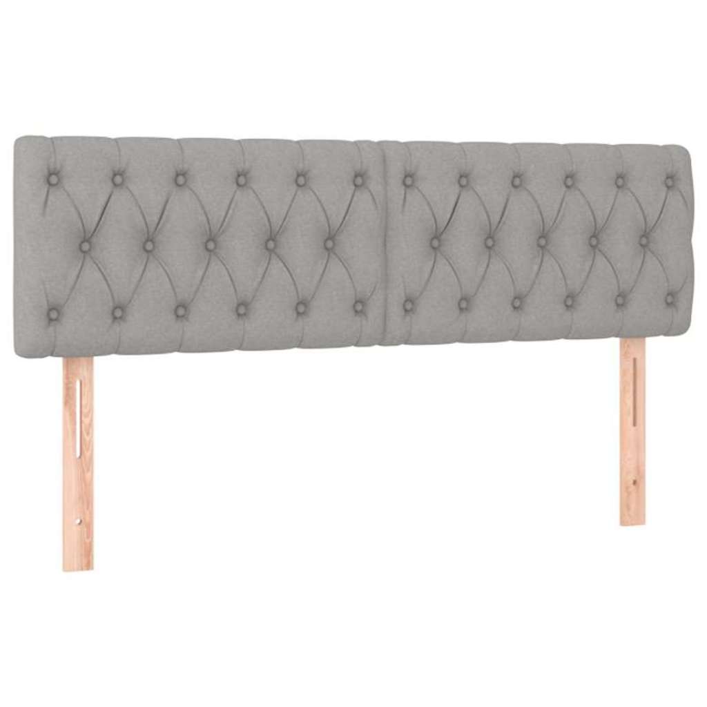Vidaxl hoofdborden 2 st 80x7x78 88 cm stof lichtgrijs