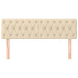 Vidaxl hoofdborden 2 st 80x7x78 88 cm stof crèmekleurig