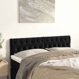 Vidaxl hoofdborden 2 st 80x7x78 88 cm fluweel zwart
