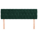 Vidaxl hoofdborden 2 st 80x7x78 88 cm fluweel donkergroen
