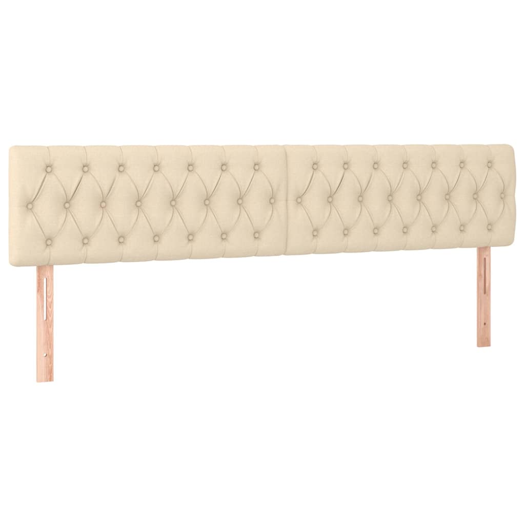 Vidaxl hoofdborden 2 st 90x7x78 88 cm stof crèmekleurig