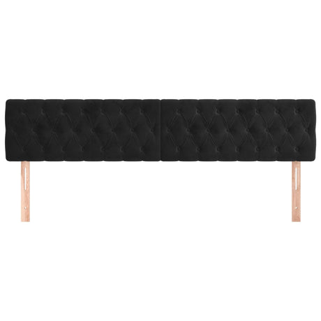 Vidaxl hoofdborden 2 st 90x7x78 88 cm fluweel zwart