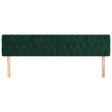 Vidaxl hoofdborden 2 st 90x7x78 88 cm fluweel donkergroen