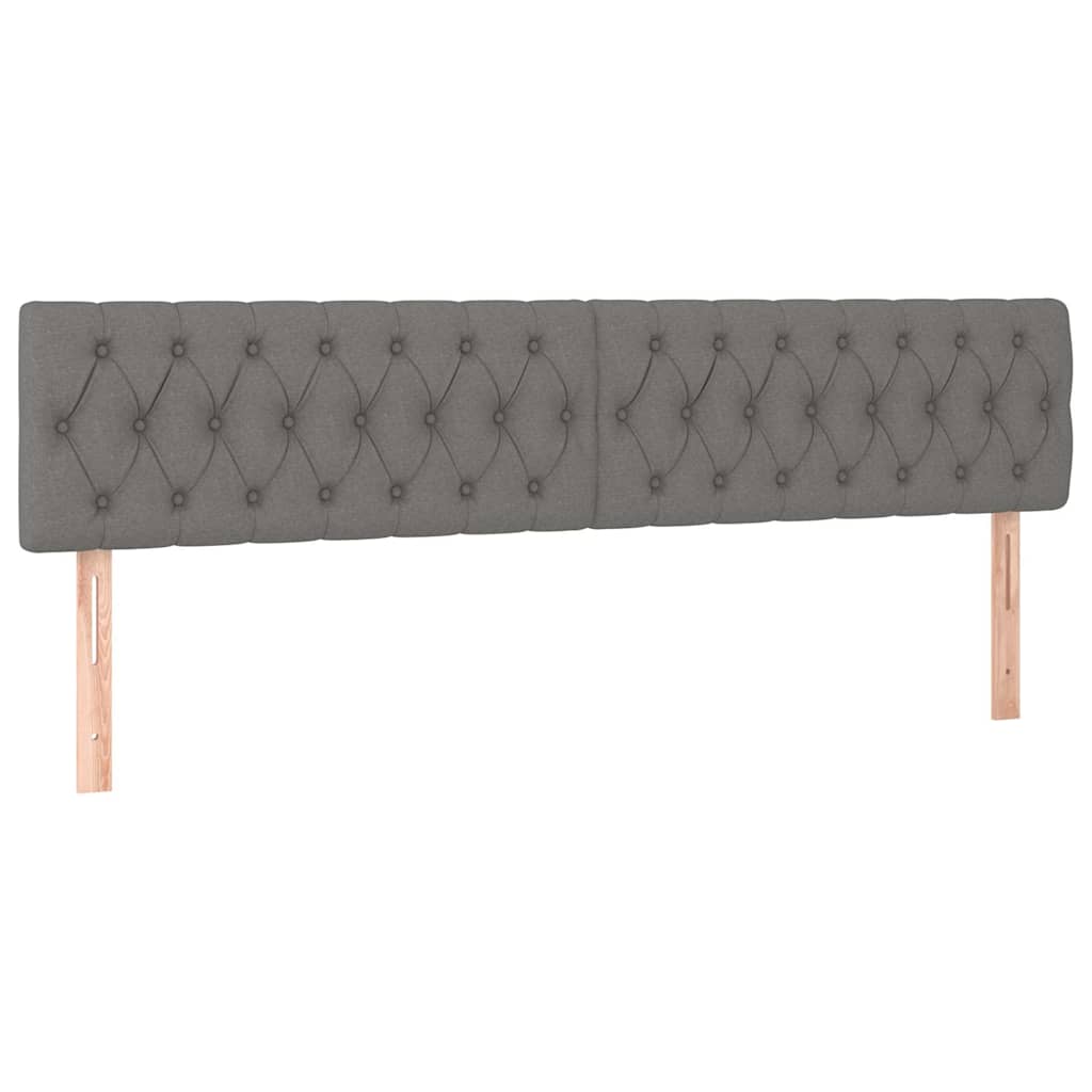 Vidaxl hoofdborden 2 st 100x7x78 88 cm stof donkergrijs