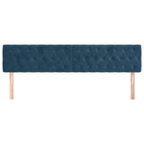 Vidaxl hoofdborden 2 st 100x7x78 88 cm fluweel donkerblauw