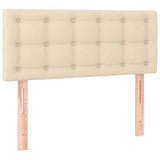 Vidaxl hoofdbord 80x5x78 88 cm stof crèmekleurig