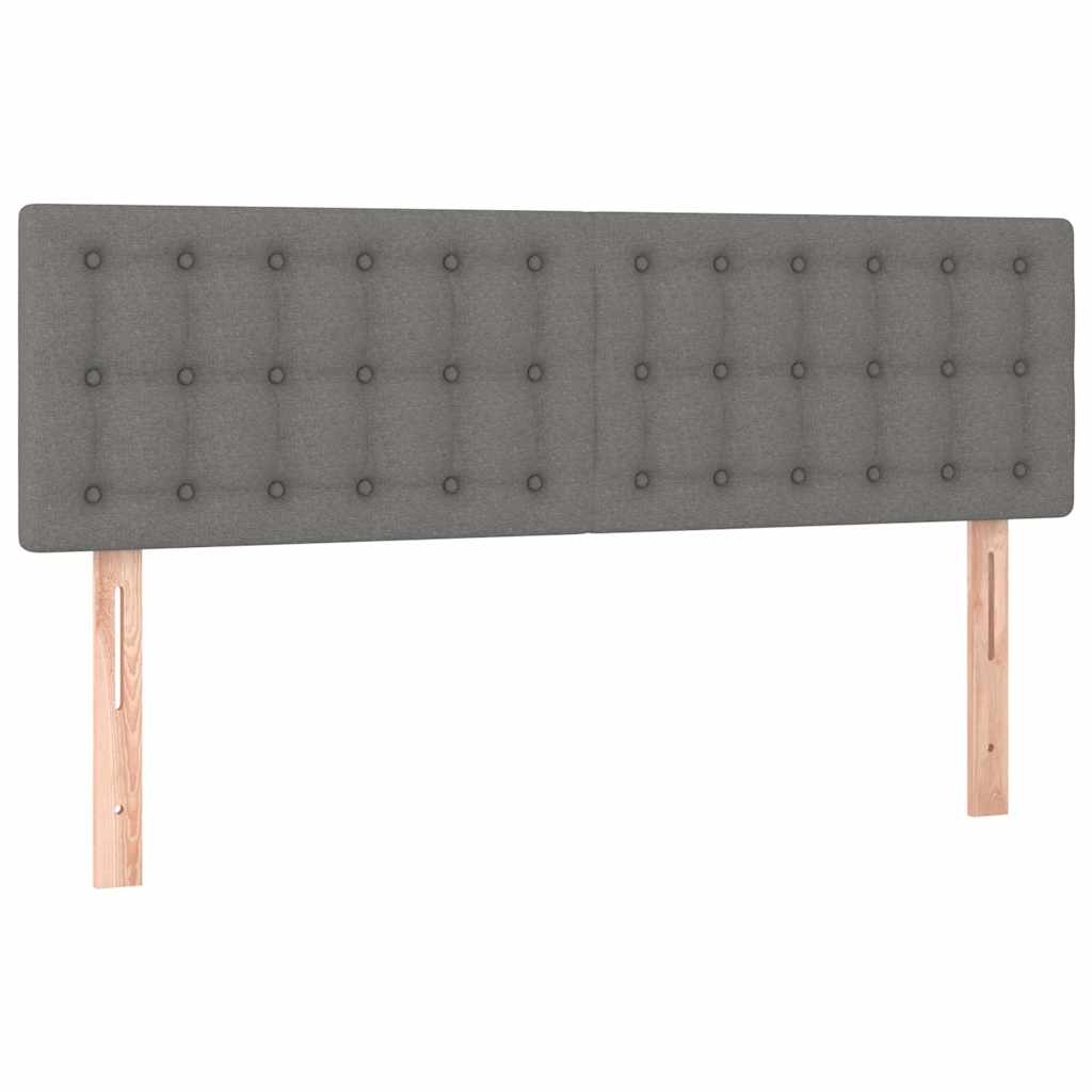 Vidaxl hoofdborden 2 st 72x5x78 88 cm stof donkergrijs