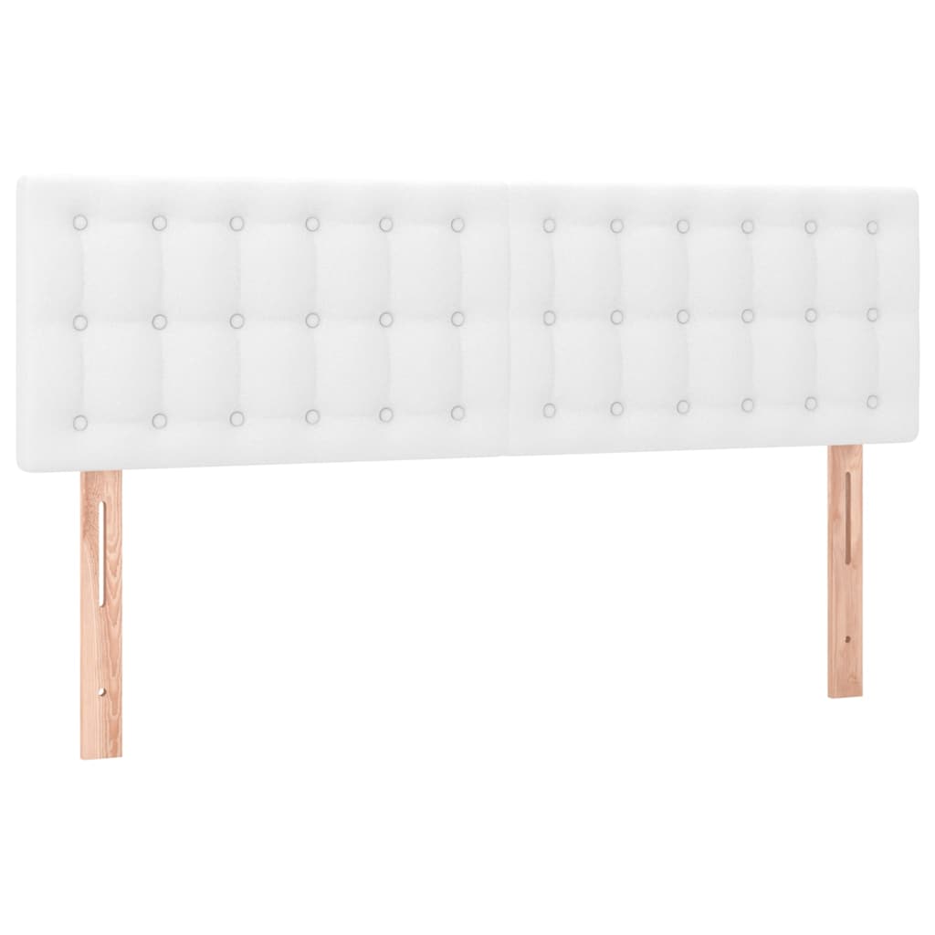 Vidaxl hoofdborden 2 st 72x5x78 88 cm kunstleer wit