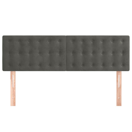 Vidaxl hoofdborden 2 st 72x5x78 88 cm fluweel donkergrijs