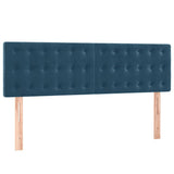 Vidaxl hoofdborden 2 st 72x5x78 88 cm fluweel donkerblauw