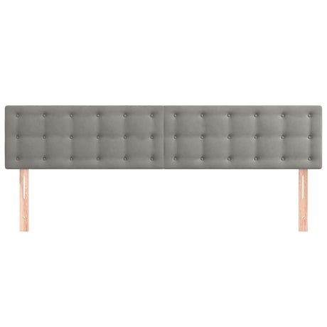 Vidaxl hoofdborden 2 st 80x5x78 88 cm fluweel lichtgrijs