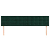 Vidaxl hoofdborden 2 st 80x5x78 88 cm fluweel donkergroen
