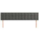 Vidaxl hoofdborden 2 st 90x5x78 88 cm fluweel donkergrijs