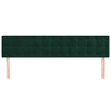 Vidaxl hoofdborden 2 st 90x5x78 88 cm fluweel donkergroen