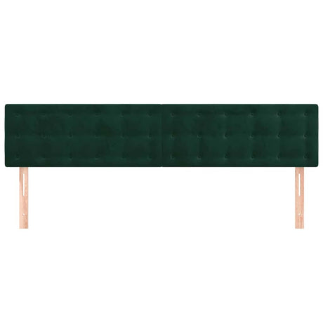 Vidaxl hoofdborden 2 st 90x5x78 88 cm fluweel donkergroen