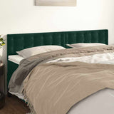 Vidaxl hoofdborden 2 st 90x5x78 88 cm fluweel donkergroen