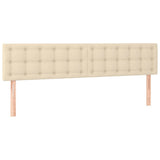 Vidaxl hoofdborden 2 st 100x5x78 88 cm stof crèmekleurig